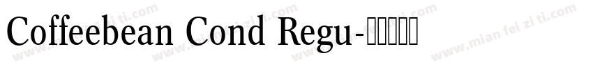 Coffeebean Cond Regu字体转换